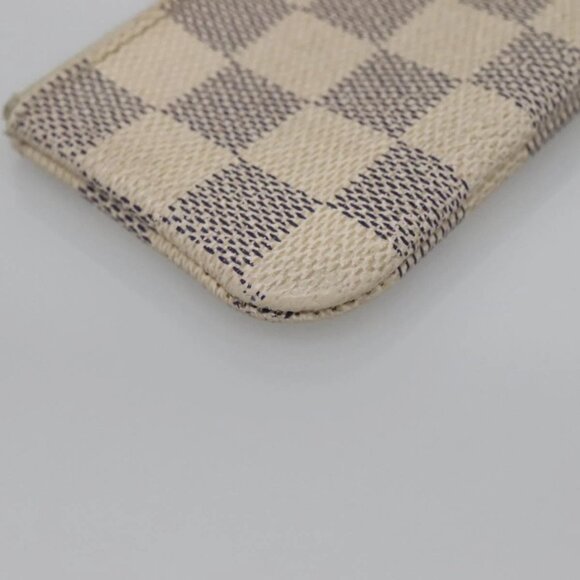 LOUIS VUITTON Damier Azur Pochette Cles Coin Purse N62659 LV Auth 141584 - Picture 4 of 16